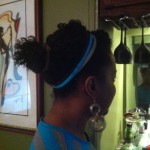 messy bun back view